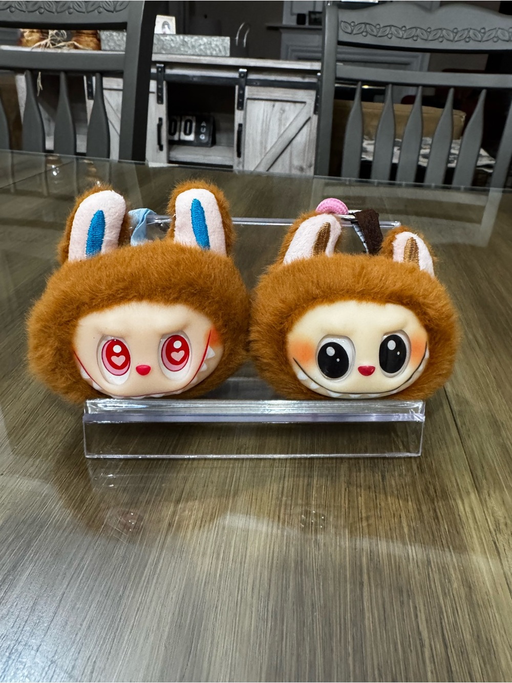 Plush Bunny Face Keychain Bag Charm - Brown PICK 1 NWOT